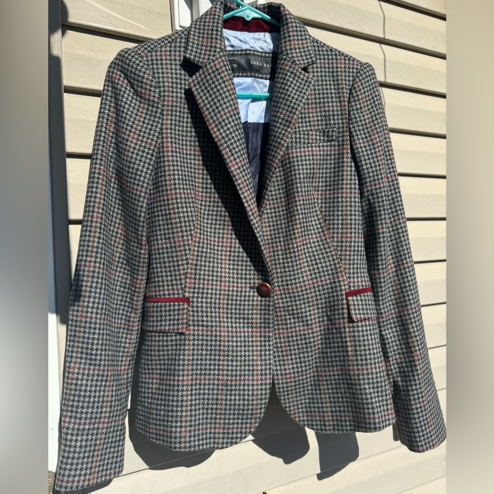 ZARA Houndstooth Blazer